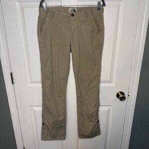 The North Face Women's Tan Boot Cut Pants with Convertible Roll Up Size 10 GUC
